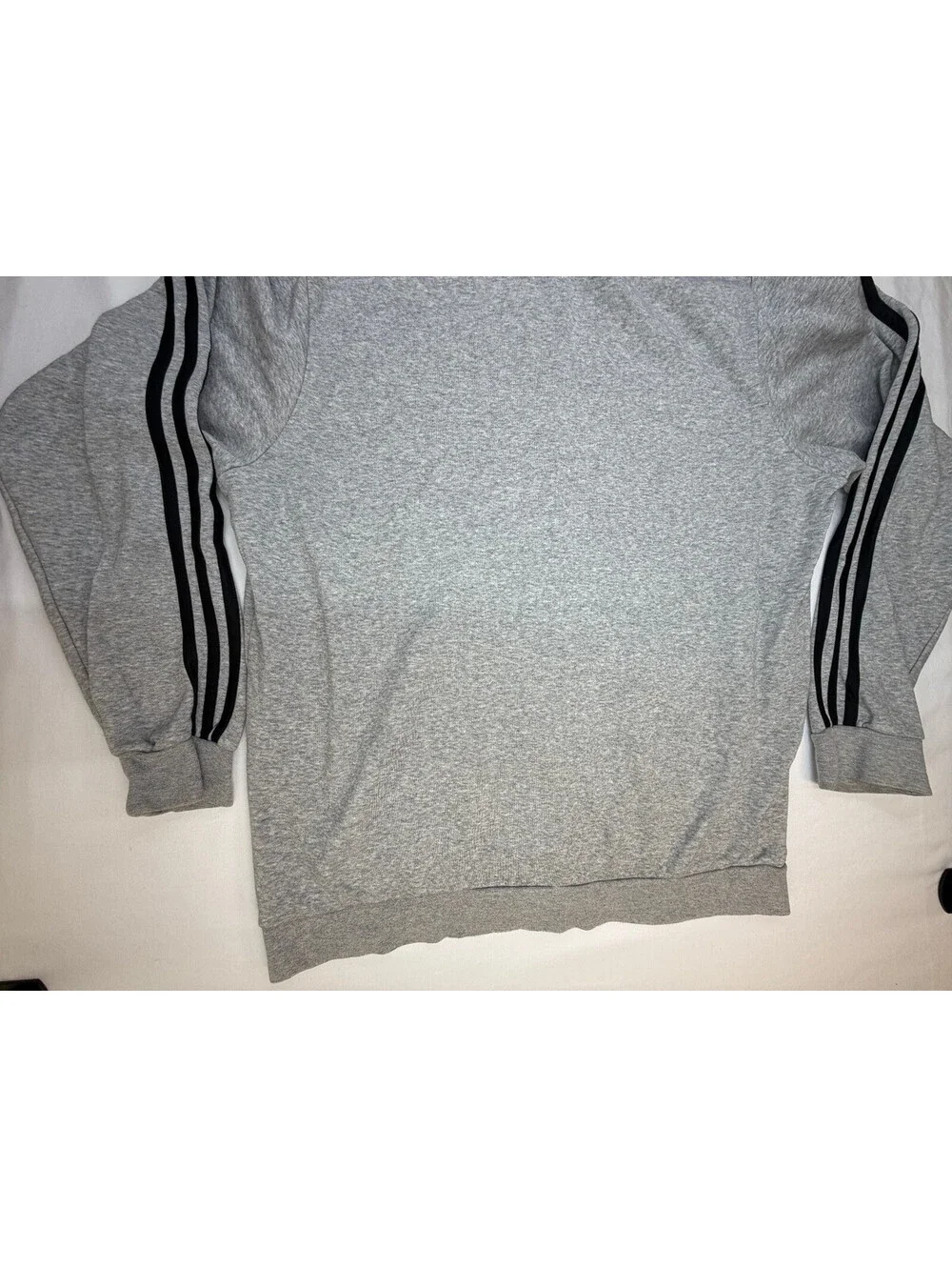 Adidas Men's Hoodie Sweatshirt Full Zip Front Pockets Logo Size XL Grey